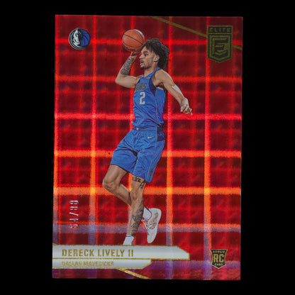 2023-24 DERICK LIVELY II Rookie Red 64/88 Elite Mavericks #229