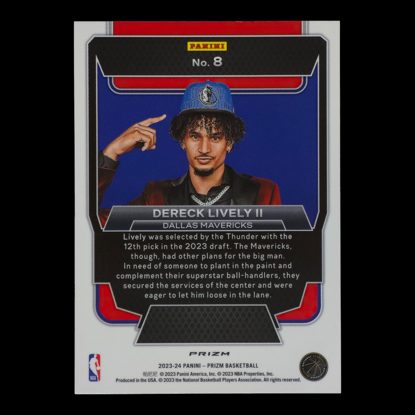 2023-24 DERICK LIVELY II Luck Of The Lottery Disco Prizm Mavericks #8