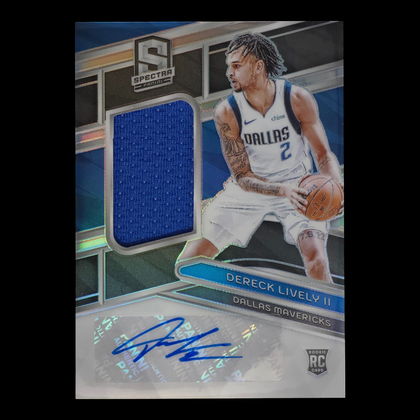 2023-24 DERICK LIVELY II Rookie Patch Auto 127/199 Spectra Mavericks #243