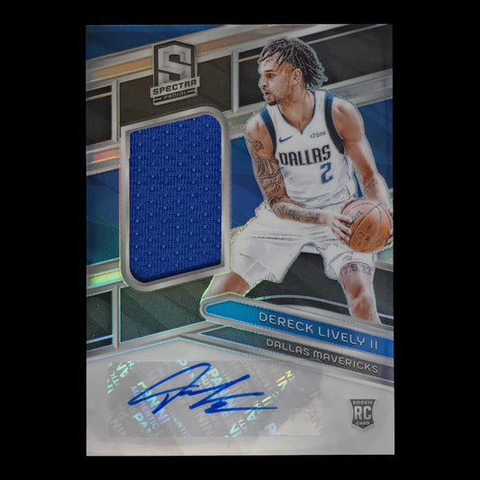 2023-24 DERICK LIVELY II Rookie Patch Auto 127/199 Spectra Mavericks #243