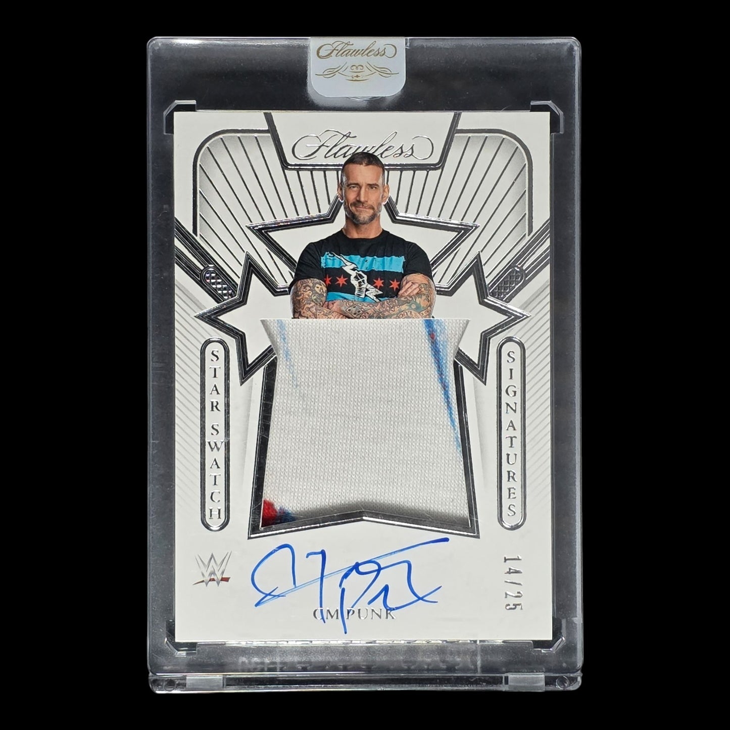 2024 CM PUNK Star Swatch Signatures 14/25 On-Card Relic Flawless #SSCMP