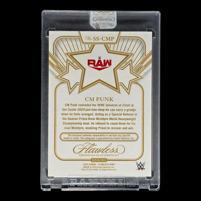 2024 CM PUNK Star Swatch Signatures 14/25 On-Card Relic Flawless #SSCMP