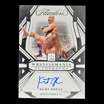 2024 KURT ANGLE Wrestlemania Autographs On-Card 18/25 Flawless #WM-KAG