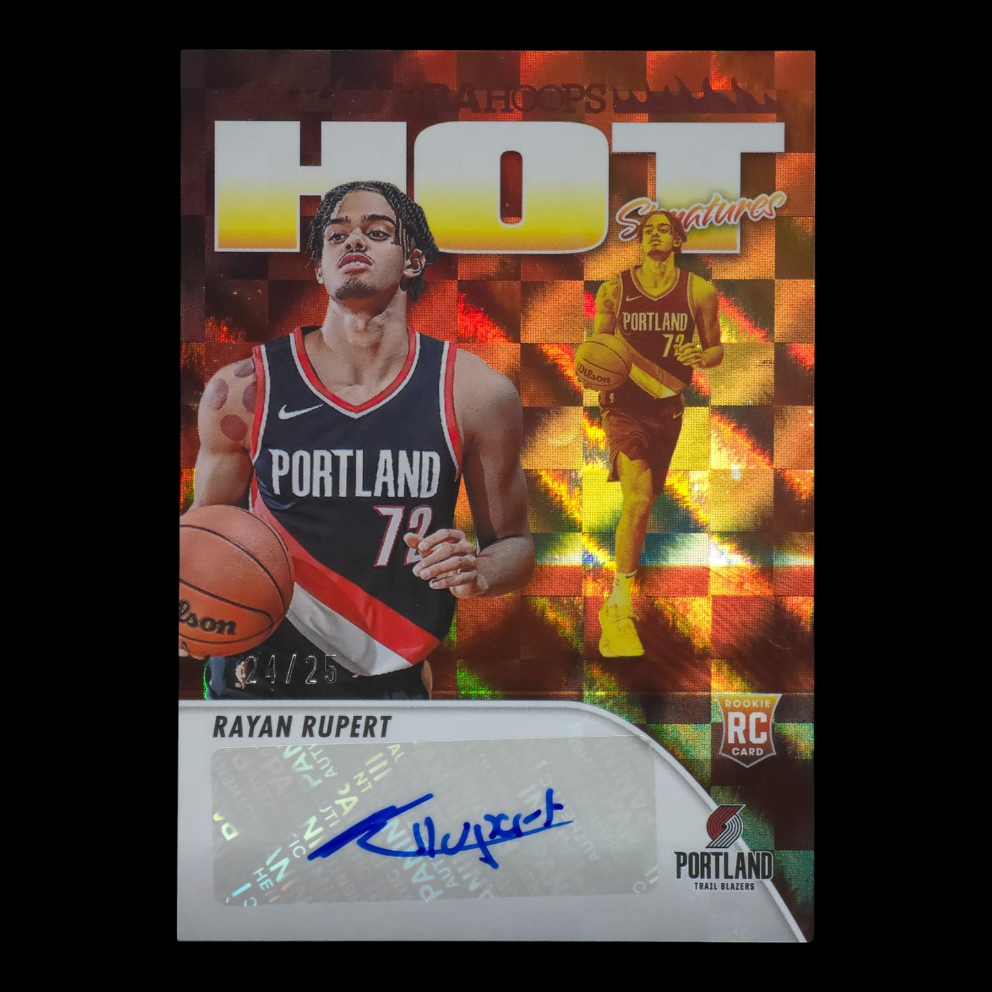 2023-24 RAYAN RUPERT Rookie Hot Signatures 24/25 Hoops Blazers HSR-RR