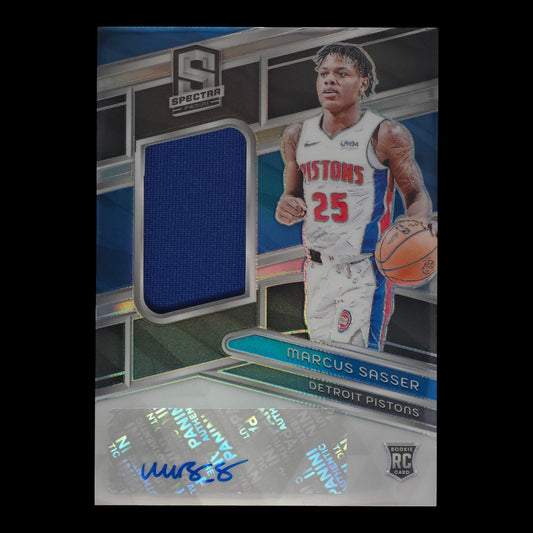 2023-24 MARCUS SASSER Rookie Patch Auto RPA 66/199 Spectra Pistons #206