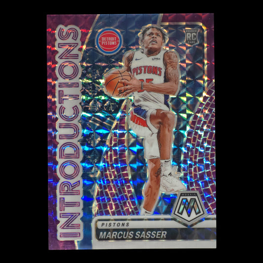 2023-24 MARCUS SASSER Rookie Introductions Purple 49/99 Mosaic Pistons #4