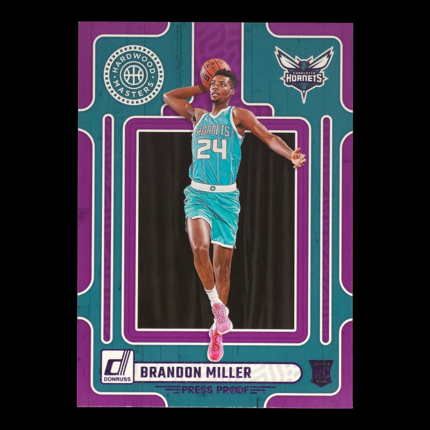 2023-24 BRANDON MILLER Hardwood Masters Purple Press Proof Donruss Hornets #7