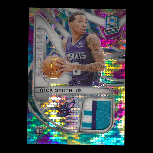2023-24 NICK SMITH JR. Rookie Aspiring Patches 74/99 Spectra Hornets ASP-NSJ