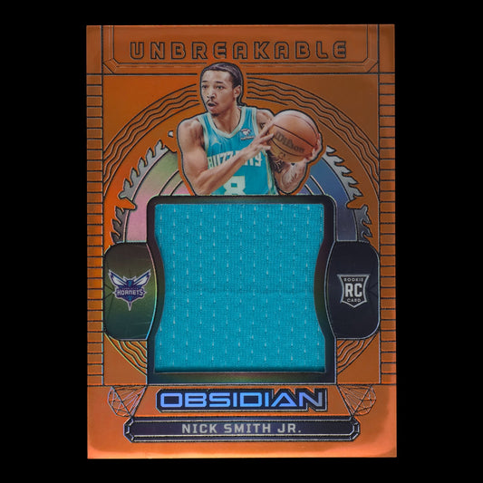 2023-24 NICK SMITH JR. Rookie Unbreakable Orange 21/99 Obsidian Hornets UM-NSJ