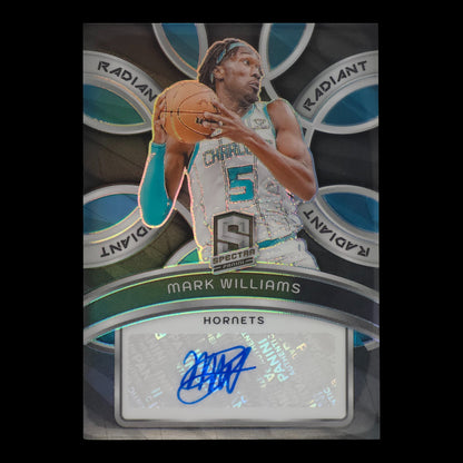 2023-24 MARK WILLIAMS Radiant Prizm Autograph 84/99 Spectra Hornets RS-MWL