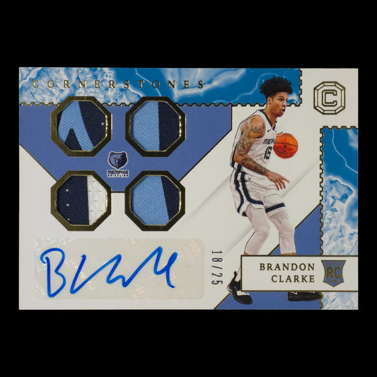 2019-20 BRANDON CLARKE Cornerstones RPA 18/25 Chronicles RC-BCL