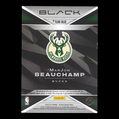 2022-23 MARJON BEAUCHAMP RPA 1/25 Rookie Patch Auto Panini Black RJM-MJB