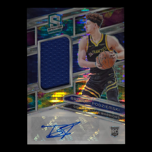 2023-24 BRANDIN PODZIEMSKI RPA 58/99 Rookie Patch Auto Spectra Warriors #244