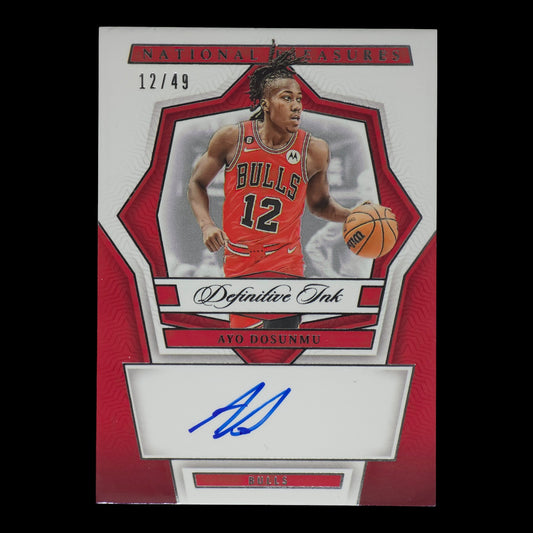 2023-24 AYO DOSUNMU Definitive Ink on card Auto 12/49 National Treasures DI-AYO