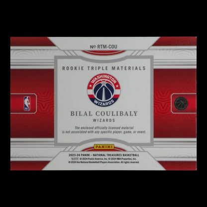 2023-24 BILAL COULIBALY Rookie Triple Materials 43/99 National Treasures RTM-COU