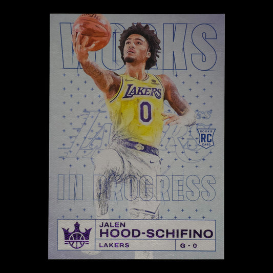2023-24 JALEN HOOD-SCHIFINO Works in Progress 25/49 Court kings Lakers #5