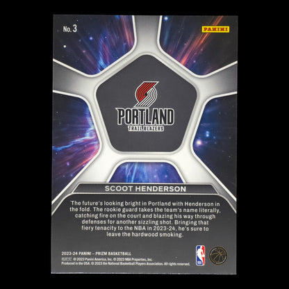 2023-24 SCOOT HENDERSON Deep Space Prizm Blazers #3