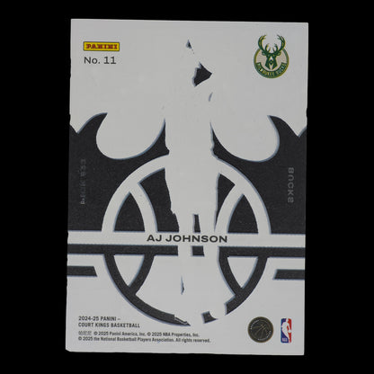 2024-25 AJ JOHNSON Acetate Rookies Court Kings Bucks #11
