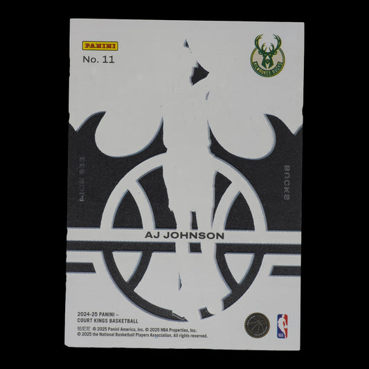 2024-25 AJ JOHNSON Acetate Rookies Court Kings Bucks #11