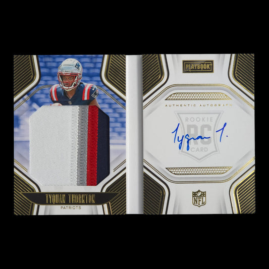 2022-23 TYQUAN THORNTON Rookies Playbook Jersey Auto 96/99 Patriots #221