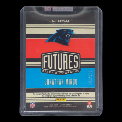 2023-24 JONATHAN MINGO Futures Patch Autographs 53/100 Legacy FAPS-14