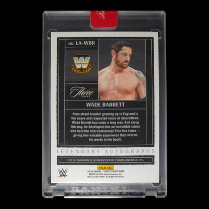 2024 WADE BARRETT Legendary Autographs Blue 29/49 Panini Three Count LA-WBR