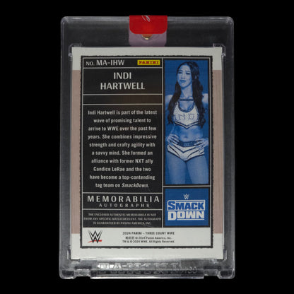 2024 INDI HARTWELL Memorabilia Autographs 53/149 Panini Three Count MA-IHW
