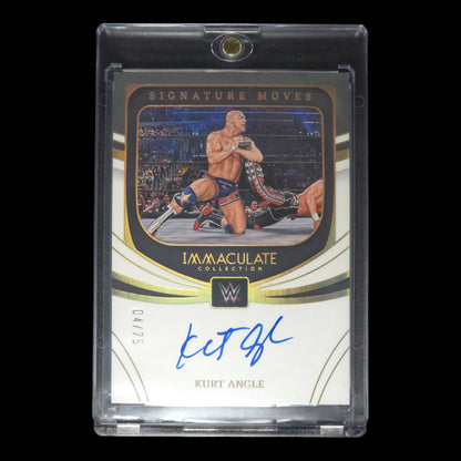 2022 KURT ANGLE Signature Moves 4/75 On Card Immaculate SM-KAG