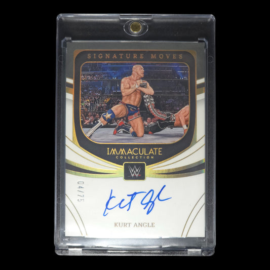 2022 KURT ANGLE Signature Moves 4/75 On Card Immaculate SM-KAG