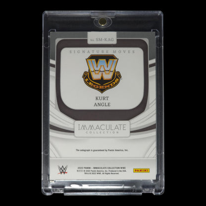 2022 KURT ANGLE Signature Moves 4/75 On Card Immaculate SM-KAG