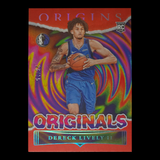 2023-24 DERICK LIVELY II Rookie Originals Red 26/75 Origins Mavericks #8