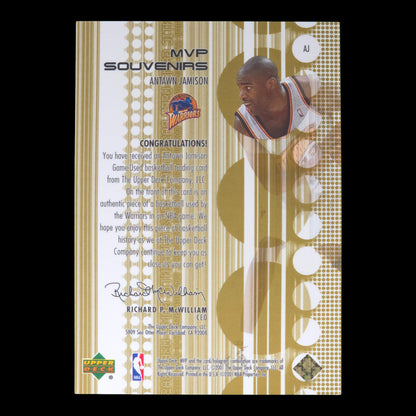 2001 ANTAWN JAMISON MVP Souvenirs 13/50 Game Used Upper Deck #AJ