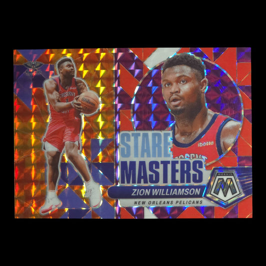 2023-24 ZION WILLIAMSON Stare Masters Orange 72/99 Mosaic Pelicans #14