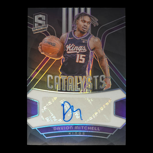 2023-24 DAVION MITCHELL Catalysts Autograph 57/99 Spectra Kings CS-DVM