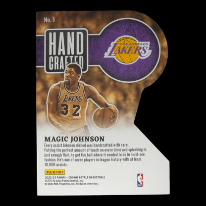 2022-23 MAGIC JOHNSON Hand Crafted Asia Red Crown Royal Lakers #1