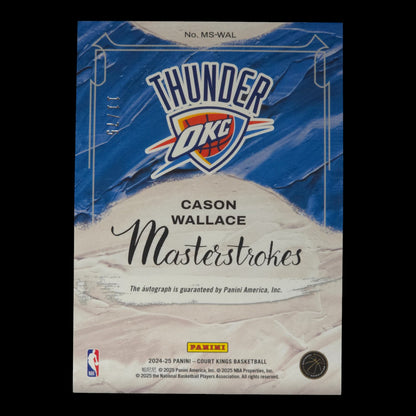 2024-25 CASON WALLACE Masterstrokes Autograph Ruby 11/75 Court Kings MS-WAL