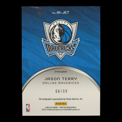 2023-24 JASON TERRY Icons Auto 64/99 Spectra Mavericks IA-JET