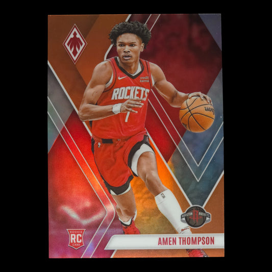 2023-24 AMEN THOMPSON Orange Rookie 73/99 Phoenix Rockets #300