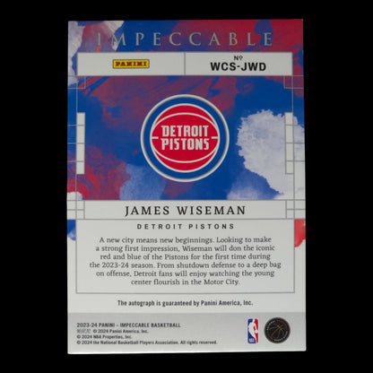 2023-24 JAMES WISEMAN Watercolor Ink 4/8 Impeccable Pistons WCS-JWD