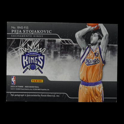 2023-24 PEJA STOJAKOVIC Reigning Nights Autograph Gold 10/10 Noir Kings RNS-PJS