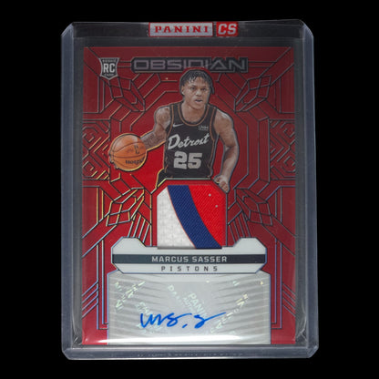 2023-24 MARCUS SASSER Red Flood RPA Panini Sealed Obsidian Pistons RJI-SAS