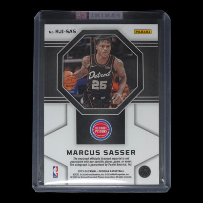 2023-24 MARCUS SASSER Red Flood RPA Panini Sealed Obsidian Pistons RJI-SAS