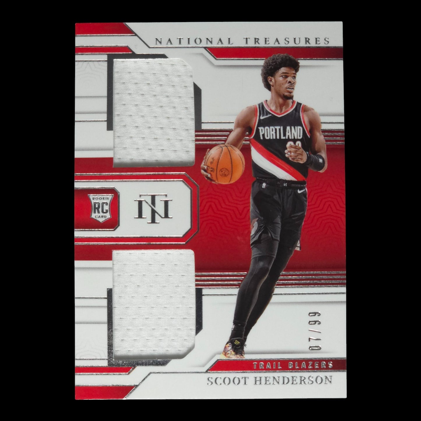2023-24 SCOOT HENDERSON Rookie Dual Materials 7/99 National Treasures RD-SCO
