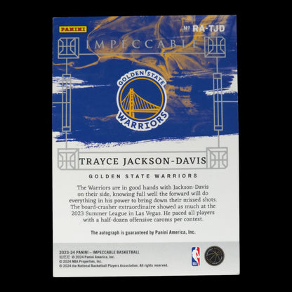 2023-24 TRAYCE JACKSON-DAVIS Rookie Autographs 61/88 Impeccable GWS RA-TJD