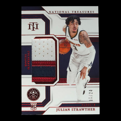 2023-24 JULIAN STRAWTHER Rookie Materials 17/24 National Treasures Nuggets RM-JSW