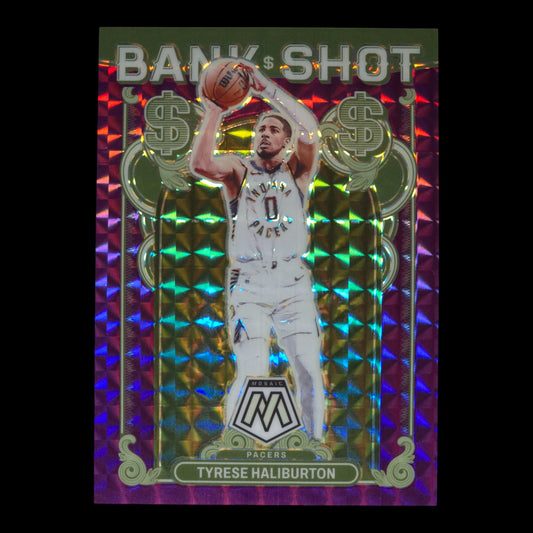 2023-24 TYRESE HALIBURTON Purple Bank Shot 65/99 Mosaic Pacers #19