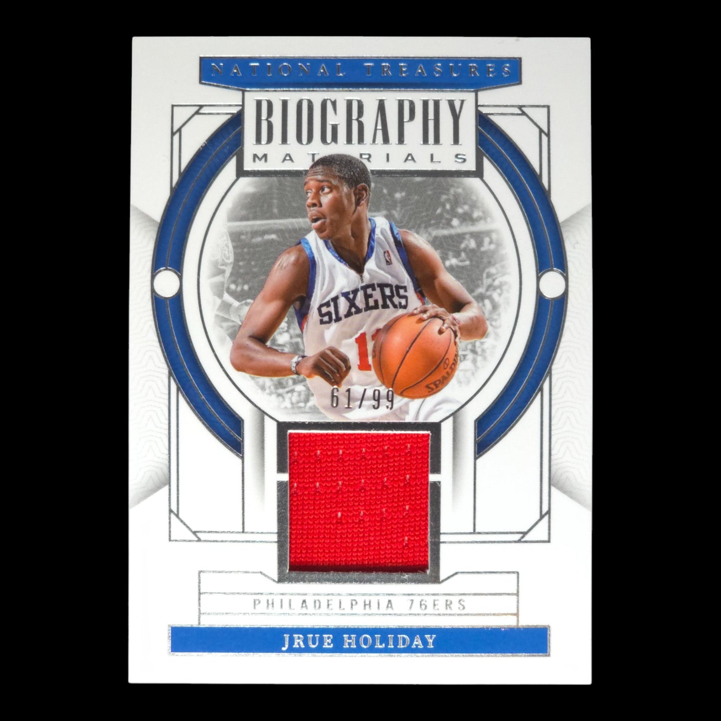 2023-24 JRUE HOLIDAY Biography Materials 61/99 Game Worn NT 76ers BGM-HOL