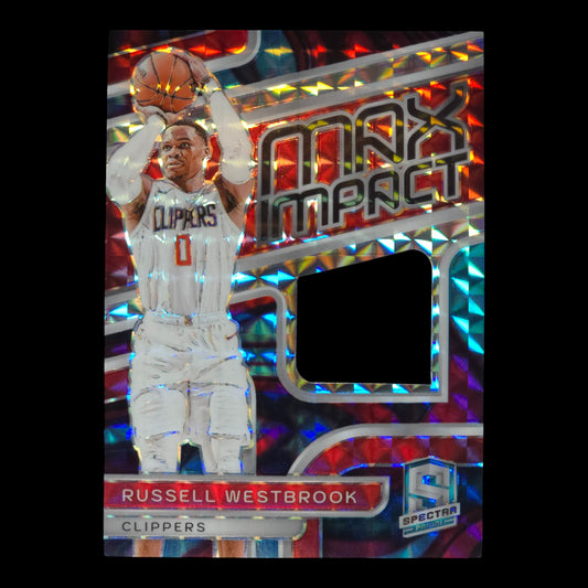 2023-24 RUSSELL WESTBROOK Max Impact 50/75 Game Worn Spectra Clippers MI-RUS