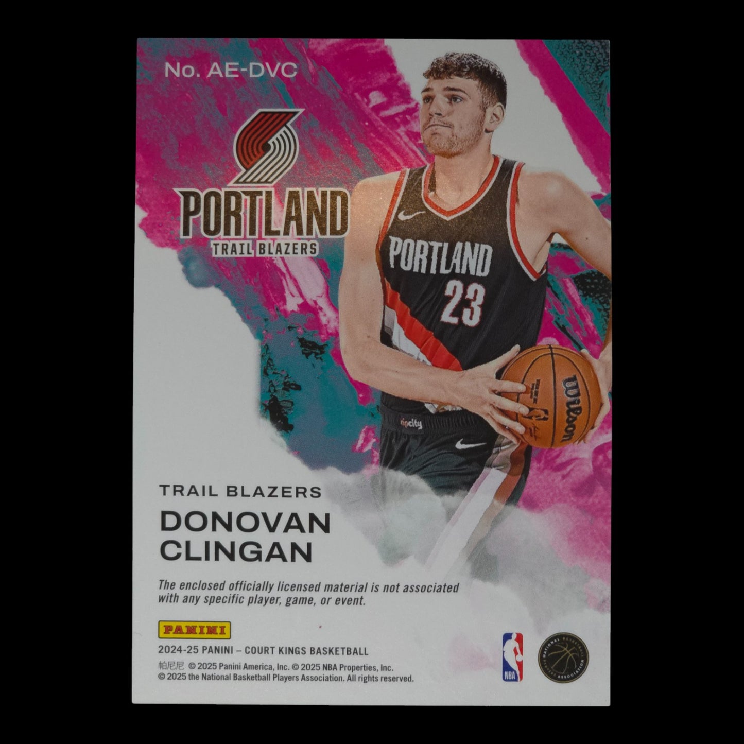 2024-25 DONOVAN CLINGAN Artistic Endeavours Court Kings Blazers AE-DVC
