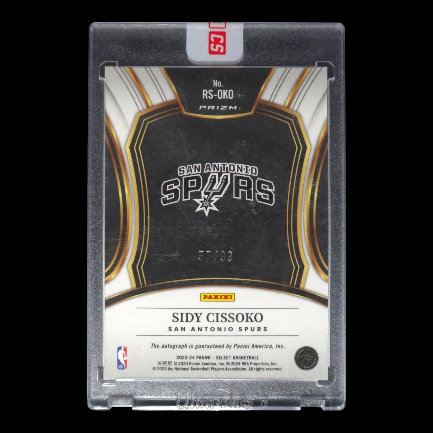 2023-24 SIDY CISSOKO Red Prizm Auto 57/99 Select Nets RS-OKO